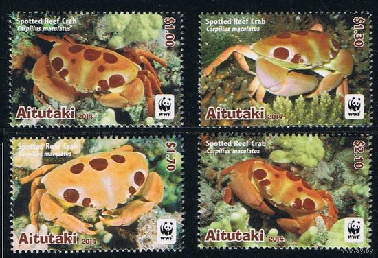 2014 Аитутаки 923-926 WWF, Крабы 11,00 евро