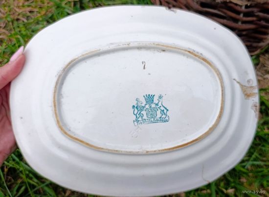 Тарелка антикварная  завода  Teichfeld & Asterblum (Царская Польша  в составе России 19 век)