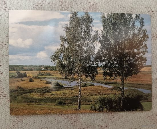 Открытка 1989 фото Костенко вид на реку Сороть чистая