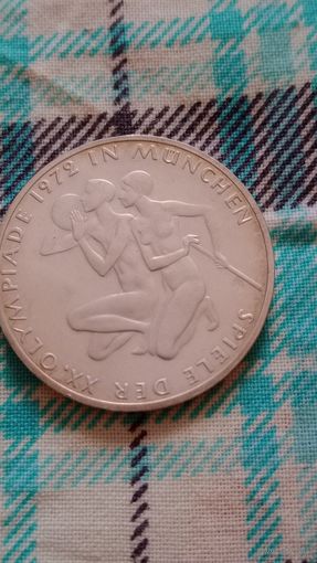 Германия 10 марок серебро 1972 олимпиада спортсмены