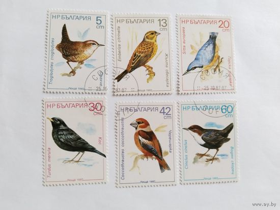 Болгария 1987 6 м птицы