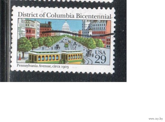 США-1991, (Мих.2179), гаш. ,Вашингтон  (одиночка),