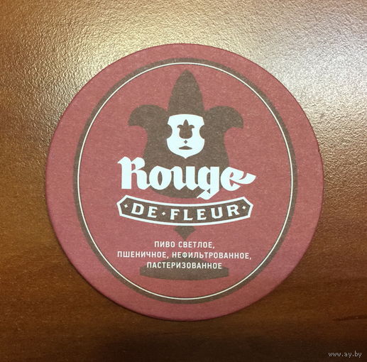 Подставка под пиво Rouge de Fleur крафтовой пивоварни Gletcher Brewery /г.Клин, Московская обл., Россия/ No 3