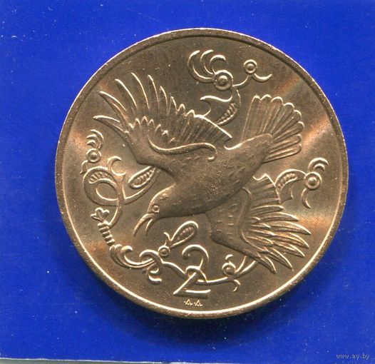 Остров Мэн 2 пенса 1980 UNC