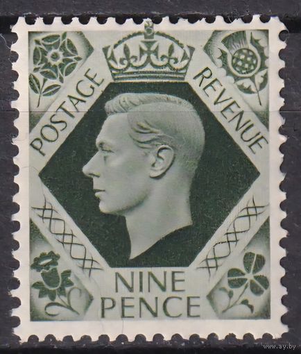 17.Br. Великобритания. Георг VI. 1939 г. Стандарт. 9p. Mi.#209x.