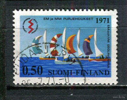 Финляндия - 1971 - Чемпионаты Европы и мира по парусному спорту - [Mi. 695] - полная серия - 1 марка. Гашеная.  (Лот 50HM)-T2P9