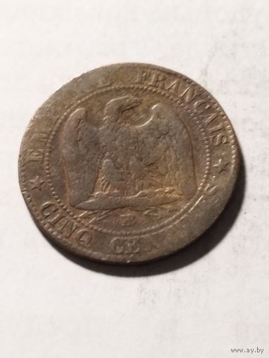 Франция 5 сантим 1854