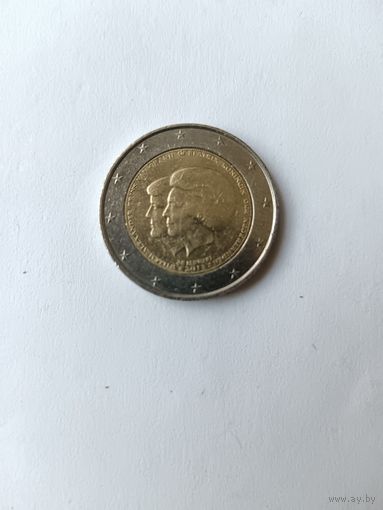 Нидерланды. 2 евро 3013 год. Коронация.