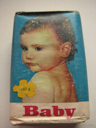 Винтажное мыло детское BABY Feine Milde Kinderseife, ГДР, 100 гр., времен СССР. 1970 - е годы