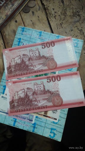 ВЕНГРИЯ 500 форинтов 2018 год/ номер подрят/