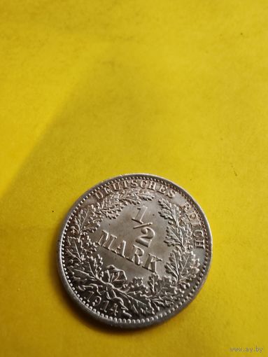 1/2 марки 1914 г. (А), огонь монетка. СМОТРИТЕ ДР. МОИ ЛОТЫ. Большая распродажа!