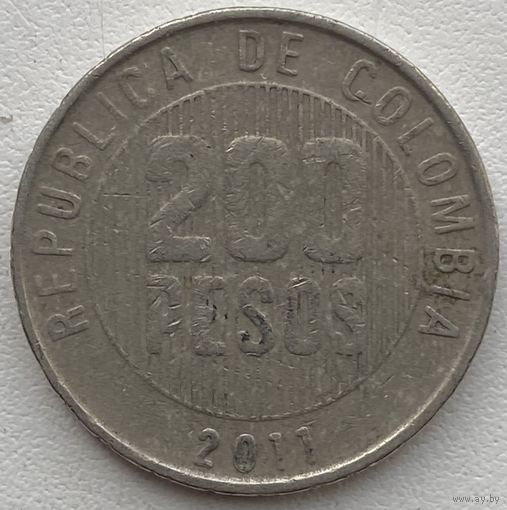 Колумбия 200 песо 2011 г.