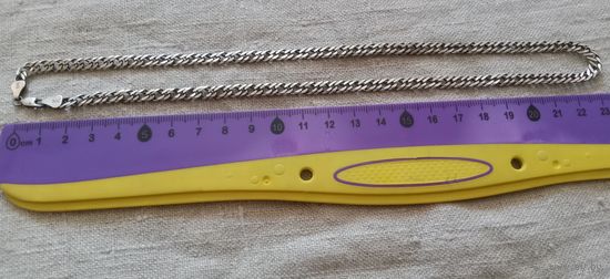 С РУБЛЯ! Красивая Серебряная цепь, L=49см,  Ag 925*