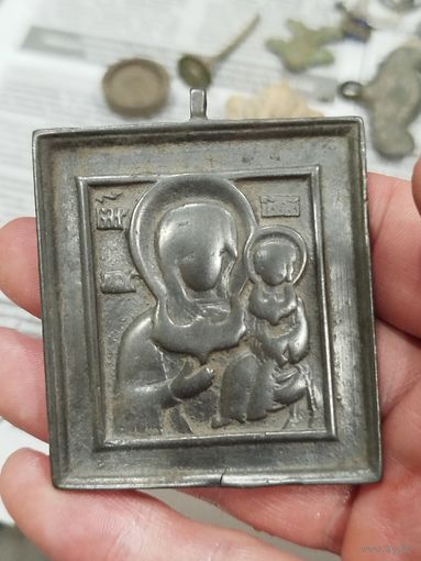 Старинная иконка казанская Богоматерь