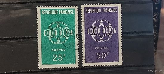 РАСПРОДАЖА ФРАНЦИЯ 1959г. Полная серия. Гаш.