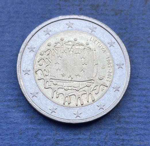 Литва 2 евро 2015 Флаг Евросоюза. Возможен обмен