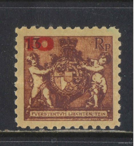 Лихтенштейн 1924 Герб Надп #61А