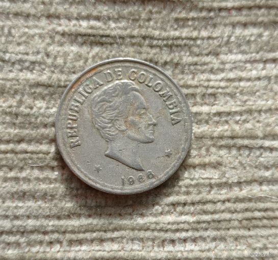 Werty71 Колумбия 20 сентаво 1966