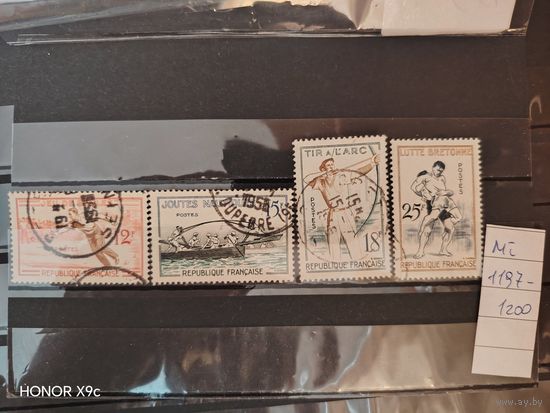 Полная серия Франция Ми 1197-1200 1958 года