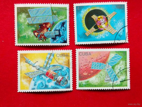 Куба. Космос. ( 4 марки ) 1988 года. 10-20.