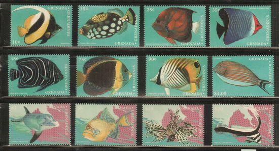 Гренада-Гренадины-1997(Мих.2492-2503) , **  , Морская  Фауна , Рыбы(полная серия)