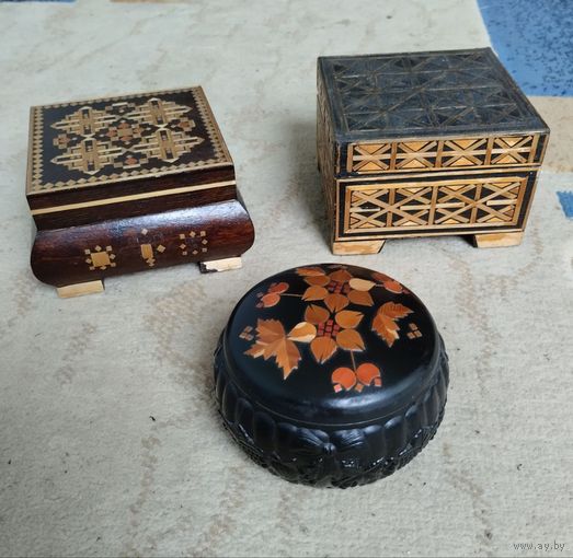 Шкатулки СССР 3 шт одним лотом