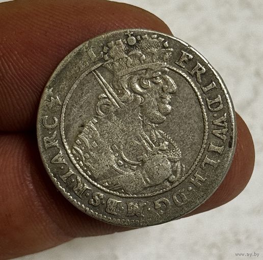 Орт  18 грошей Бранденбург-Пруссии 1684 ) с 1 рубля .состояние