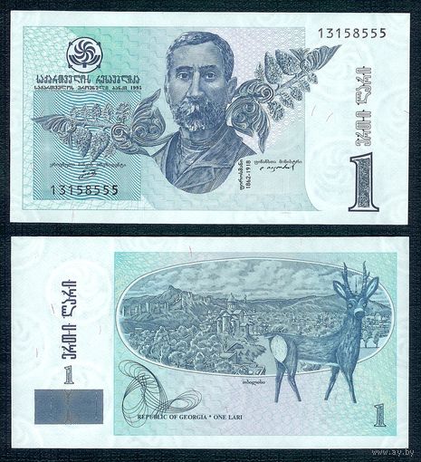Грузия 1 лари 1995 год, UNC
