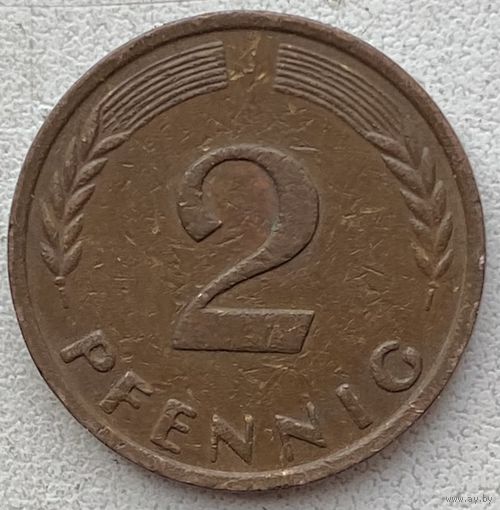 Германия 2 пфеннига 1963 г. J