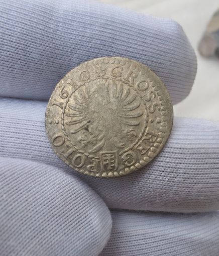Грош коронный 1610 года.