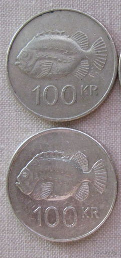 100 крон Исландия, 2001,2006гг.