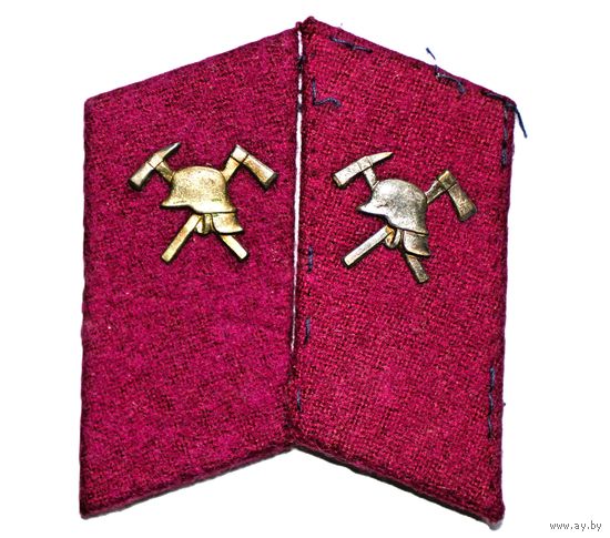 ГДР. Петлицы рядового состава пожарной службы. б/у