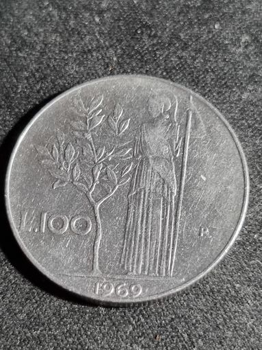 Италия 100 лир 1969