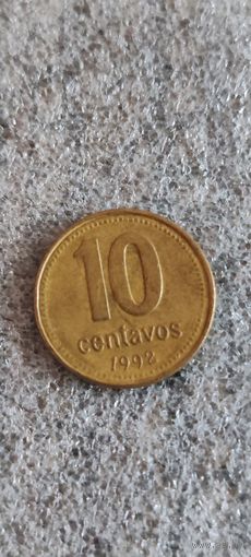 Аргентина 10 сентавос 1992