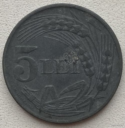 Румыния 5 лей 1942 г.