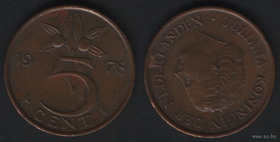 Нидерланды km181 5 центов 1978 год (_5