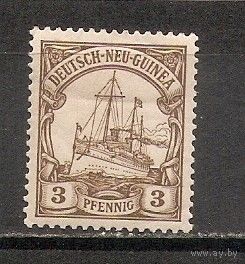 ФФ4 Германская Новая Гвинея 1900 Корабли следы от наклеек