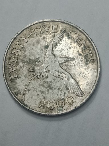 Бермудские острова 25 центов 2000 года .