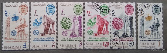 Космос  Шарджа ОАЭ 1965 год лот 1050  3 марки ЧИСТЫХ и 3 гашеных