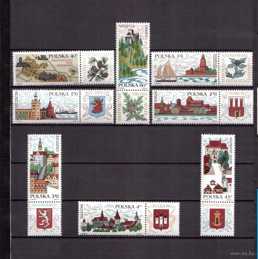 1969 Польша Mi PL 1916-23 - Города Польши. - 8 марок MNH **  архитектура