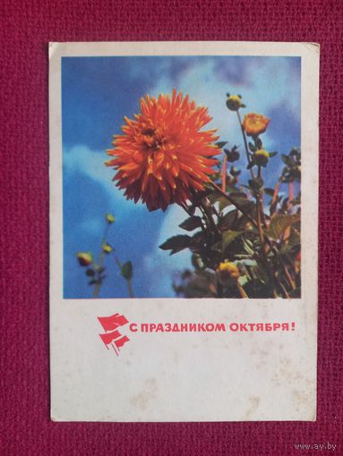 С Праздником Октября! Анфингер 1970 г. Чистая. Кр1.