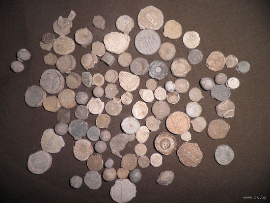 Пломбы разные Российская Империя и не только 80 шт.С рубля.