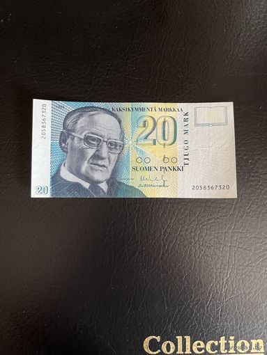 Финляндия 20 марок образца 1991 года