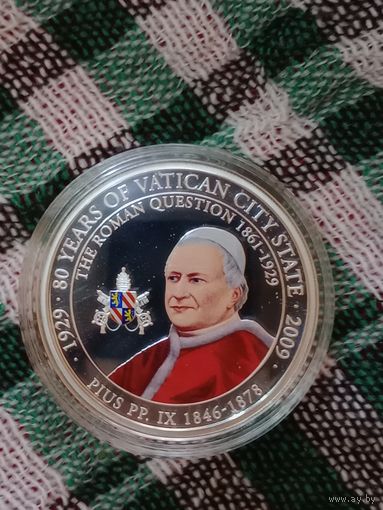 Палау 1 доллар 2009  80 лет Ватикану. Папа Пий 9