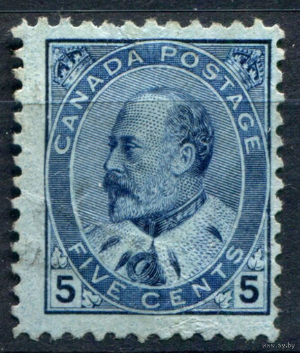 Британские колонии - Канада - 1903/12г. - король Эдуард VII, 5 с - 1 марка - гашёная [Mi 79]. #3-WB-80-A-1
