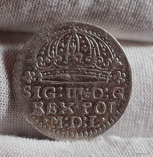Грош коронный 1610 года Сигизмунд III Речь Посполитая, м.д. Краков НЕЧАСТЫЙ, СОХРАН!
