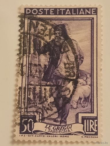 Италия 1950. Пастух. Сардиния