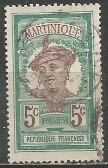 Мартиника. Островитянка. 1908г. Mi#59.