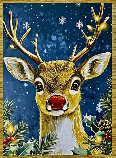 Открытка новогодняя чистая 10х15 см.