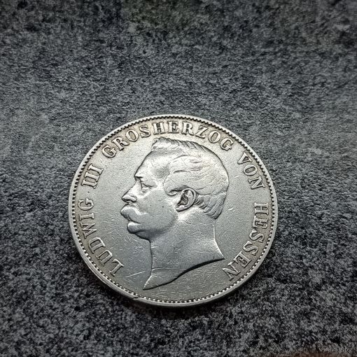 Гессен-Дармштадт 1союзный талер 1859 год Людвиг lll (тираж 594.000)